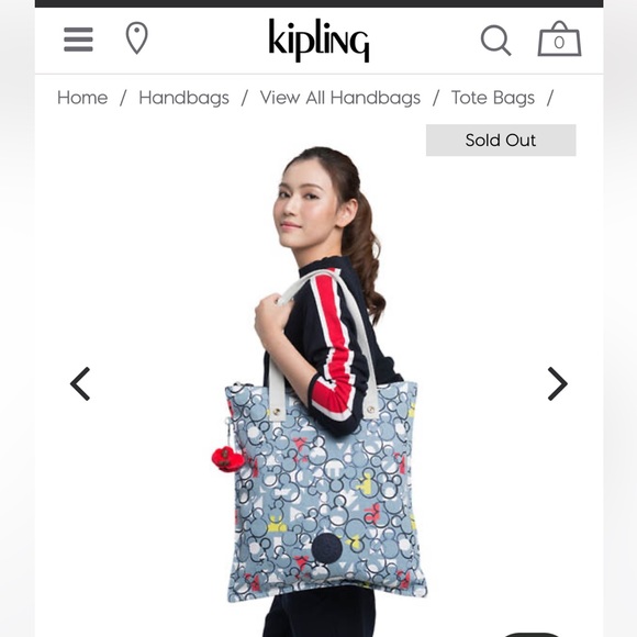 Kipling Handbags - KIPLING × DISNEY 90 years of MICKEY MOUSE COLLAB TOTE BAG.